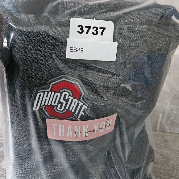 OSU Ohio State Buckeyes Full Zip Charcoal Gray Light Jacket Zip Pockets Size M - Picture 13 of 16